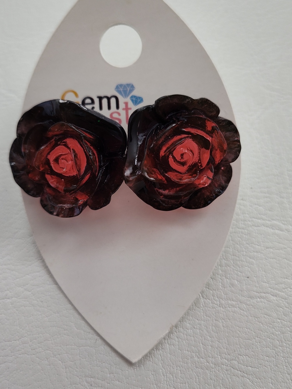 Red Rose 🌹 Resina Earing - Appears Glowing